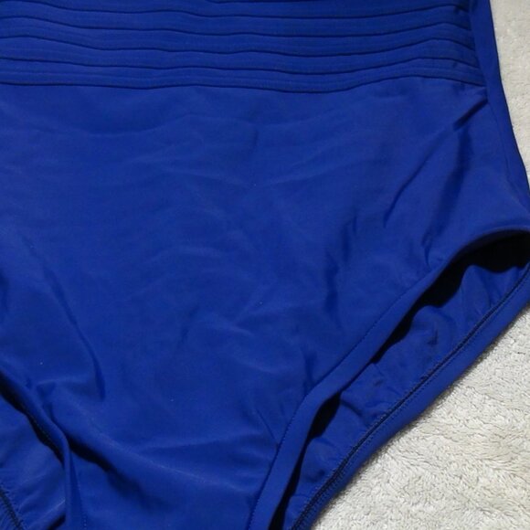 Aqua Green Women PURPLE UPF 50 Waist Detail Over the Shoulder One Piece Swim - Picture 7 of 14